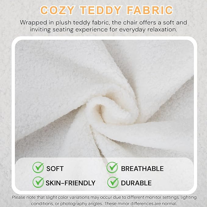 63.4" Cute Teddy Fabric Ribbed King Size End of Bed Bench. | Entryway Ottoman - Image 4