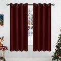 COSVIYA Grommet Room Darkening Burgundy Curtains 63 inch Long by COSVIYA
