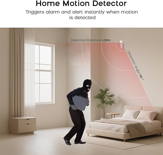 Security Systems for House,Wireless Alarm System with WiFi+GSM/4G,App Alerts & Auto Alarm Dial,Door/Window Alarms Motion Sensors Remote Control,Smart Life Tuya APP,NO Monthly Fees