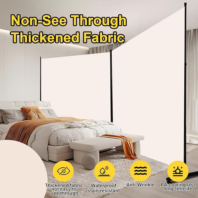 Room Divider 2 Panel Folding Privacy Screen, Wide Wall Divider - Image 2