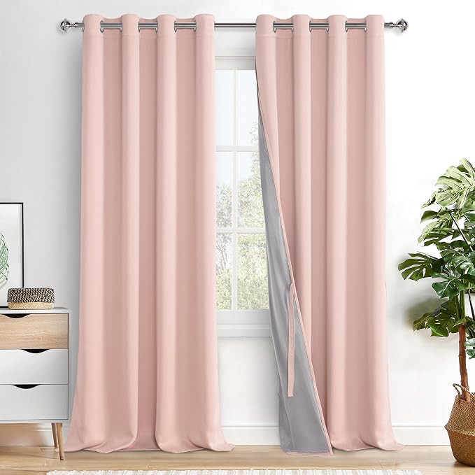 XWZO 100% Blackout Curtains 2 Panels by XWZO
