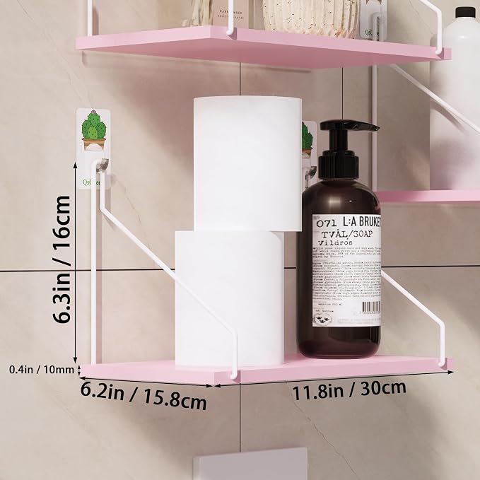 Elevate Your Space with Rustic Wood Floating Shelves Set of 3- Perfect - Image 3