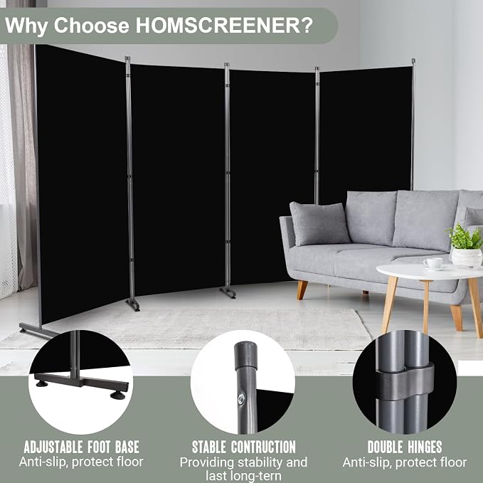 Room Divider Folding Privacy Screens, 6FT Tall Divider - Image 2