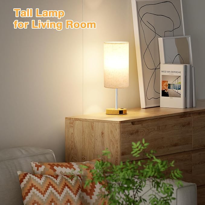 Dicoool 17.4" Bedside Lamp for Bedroom - Image 7