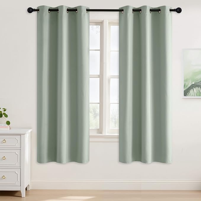 NICETOWN Sage Green Room Darkening Curtains 78 Inches Long 2 Panels by NICETOWN