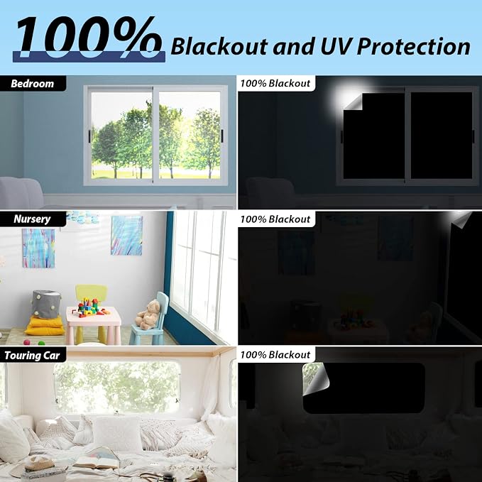 Vanten Upgraded Blackout Curtains, 100% Blackout Window Shades - Image 2