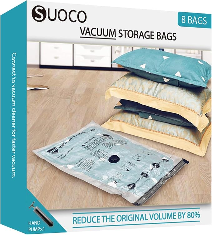 Vacuum Storage Bags, Compression Packing Space Saver Seal Bags by SUOCO