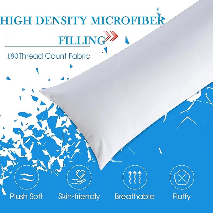 SHOUREN Large Body Pillow, Long Bed Pillow - Image 5