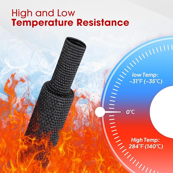 Sonoreboom 2 in 1 Heat Shrink Braided Sleeving Fabric Tubing-Ideal fit Irregular Shape Hose/Cable/Wire (1/2"(12mm), 60FT)