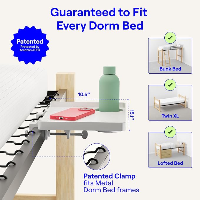 BedShelfie Bedside Shelf for Dorm Room - Image 2