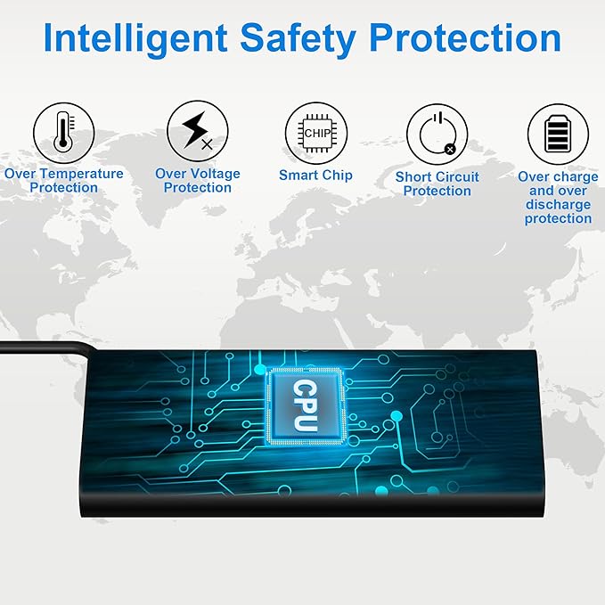 QIOUZW 2025 New 130W USB C Laptop Charger Compatible with Dell XPS 15 17 2in1 9575 9500 9700 Latitude 5280 5420 7210 7410 7480 Precision 5530 2in1 5550 5750 3560 DA130PM170 Power Adapter Cord Supply