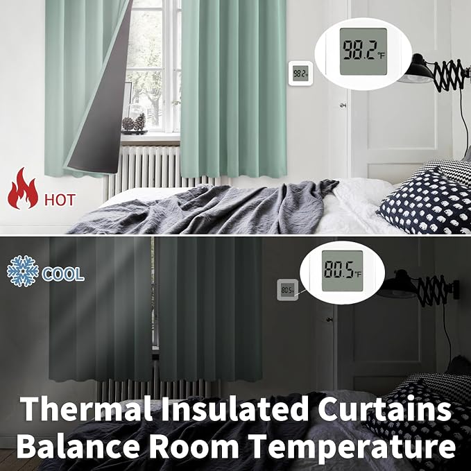 BGment Blackout Curtains with Thermal Insulation Liner Curtains 84 Inches Long - Image 6