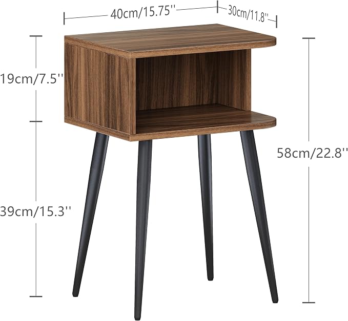 Nightstand Set of 2, Small Bed Side Table - Image 3