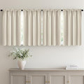 MIULEE 4 Panel Set Short Bedroom Blackout Curtains 54 Inch Long Cream Beige | by MIULEE