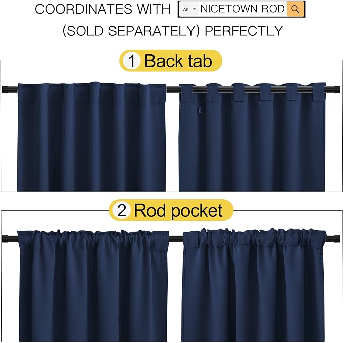 NICETOWN Blackout Curtains Window Drapes - Image 4