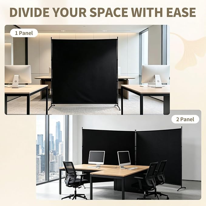 Extra-Wide Single Room Divider, Portable Privacy Screen - Image 7