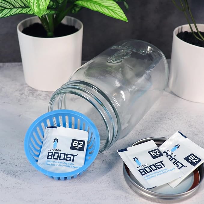 Integra Boost 2-Way Humidity Control Pack - Preserve Flavor & Control Humidity at 62% RH - Moisture Absorber for Herbs, Spices & More - 8 Gram (Pack of 20)