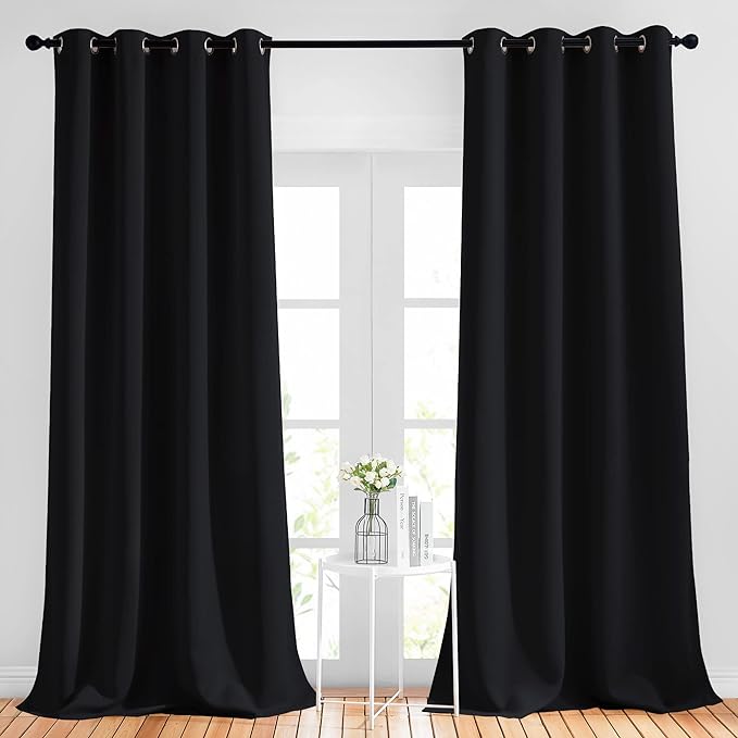NICETOWN Black Out 108 inch Curtains by NICETOWN