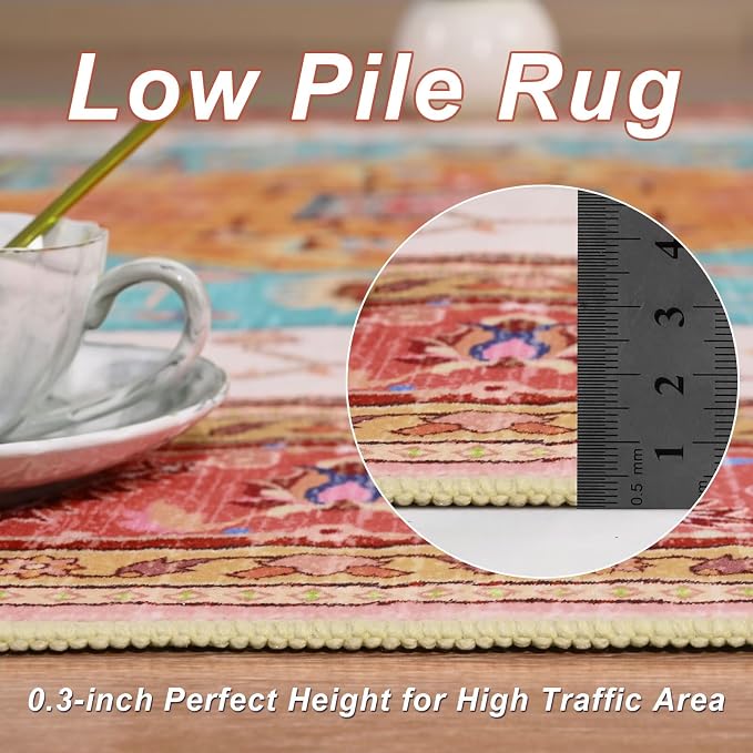 Macgace Washable Vintage Small Area Rug - Image 7
