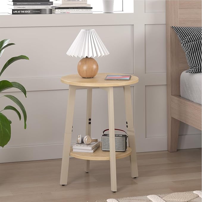 sthmec Side Table Set of 2, Small Round End Table - Image 5