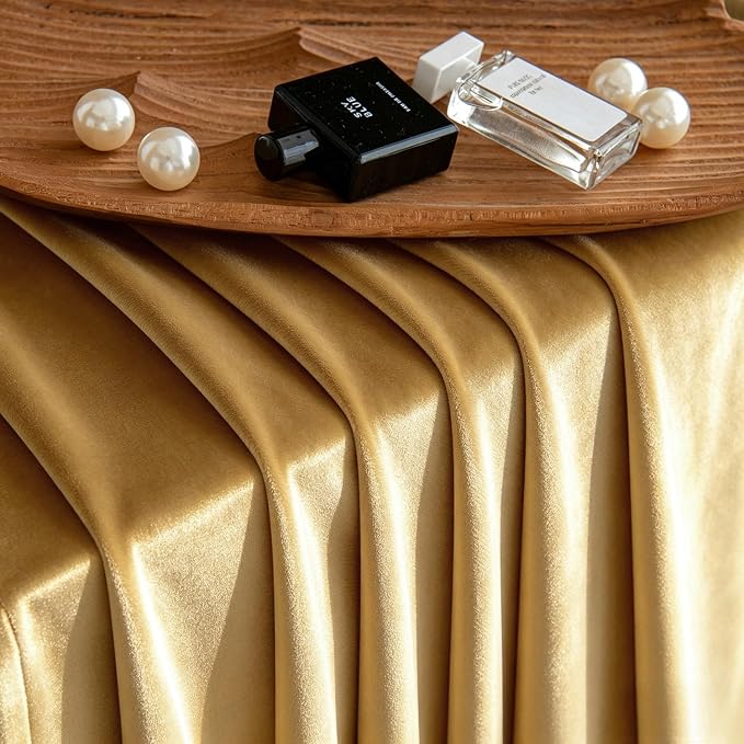 MIULEE Velvet Curtains Golden 52 x 90 Inch Length Set of 2 | Grommet Drapes - Image 6