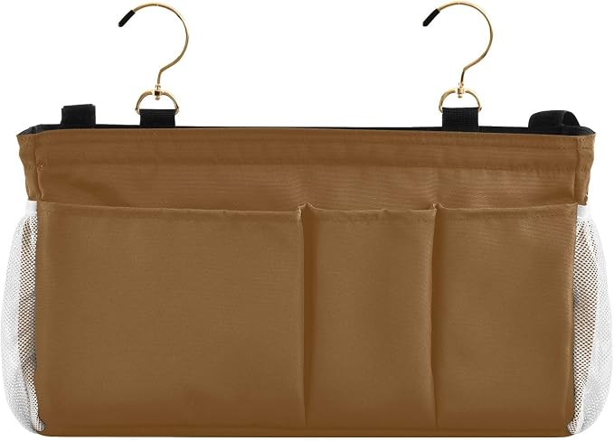 Brown Bedside Caddy Storage Bag Bedside Organizer - Image 2