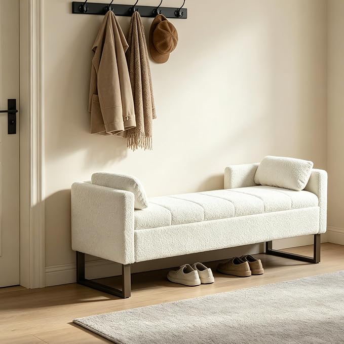 Chifee & Vingol 64" W Storage Benches End of Bed Bench - Image 8