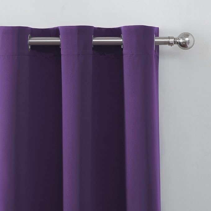 100% Blackout Purple Curtains - Image 7