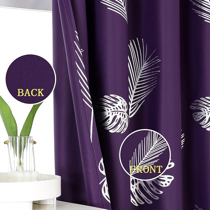Purple Blackout Curtains for Sliding Door - Image 3