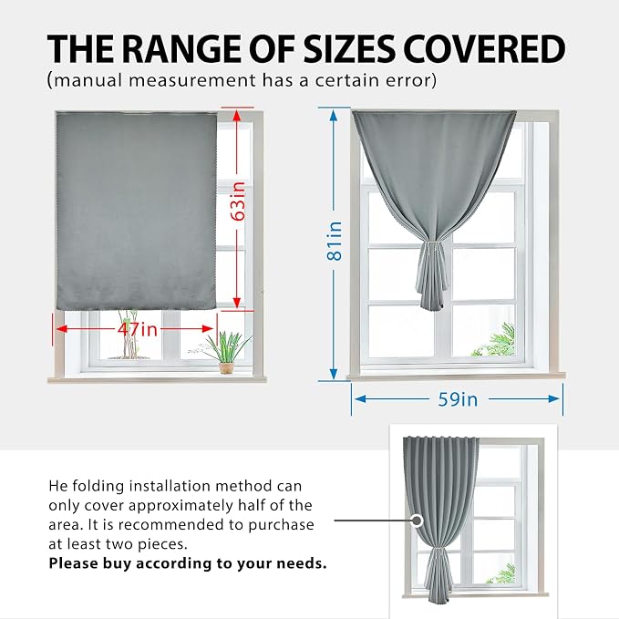 JILRON Magic Tape Stick on Portable Curtains - Image 3