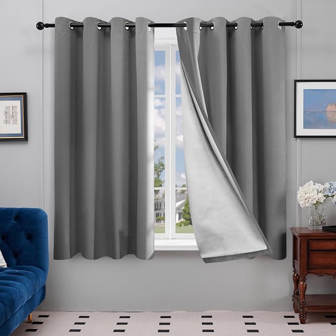 Deconovo Light Grey Blackout Curtains by Unknown