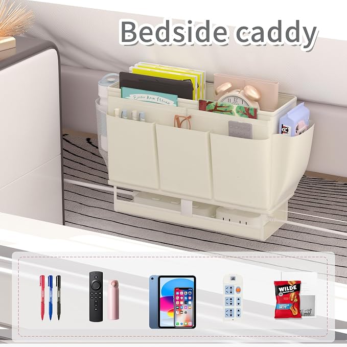 Bedside Caddy Organizer, Bed Caddy - Image 7