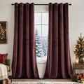 MIULEE Velvet Curtains Christmas Ruby Red 52 x 84 Inch Length Set of 2 | by MIULEE