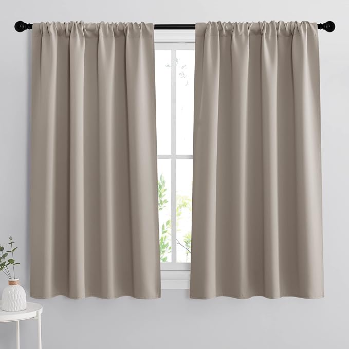 RYB HOME Small Window Curtains 45 inches Length by RYBHOME