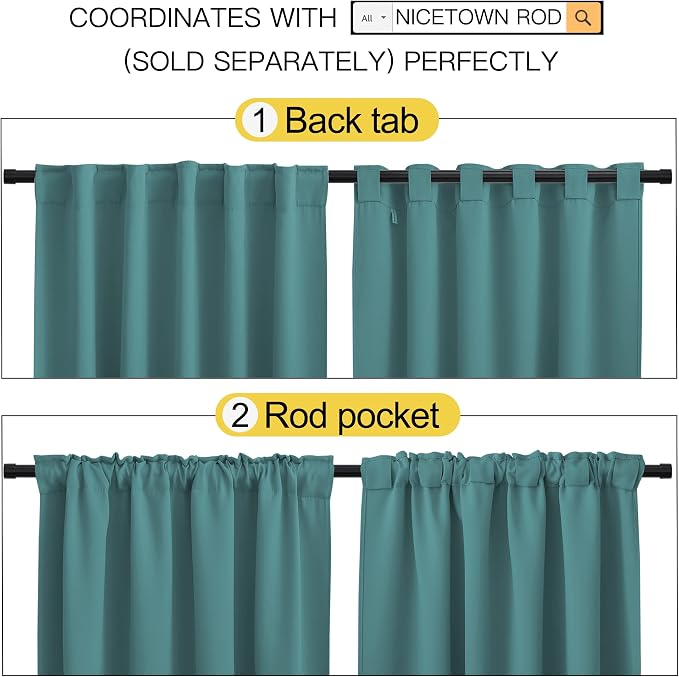 NICETOWN Bedroom Curtains Blackout Panels - Image 4