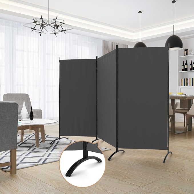 3 Panel Room Divider 6 Ft Folding Screen Room Dividers - Image 8
