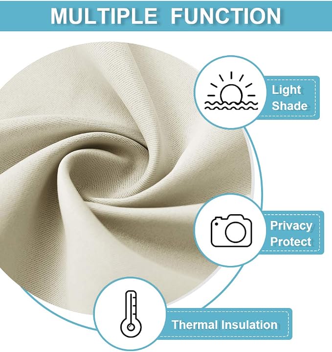 RYB HOME Cafe Curtains 30 inch Length, Short Window Curtain Tiers | Light UV - Image 5