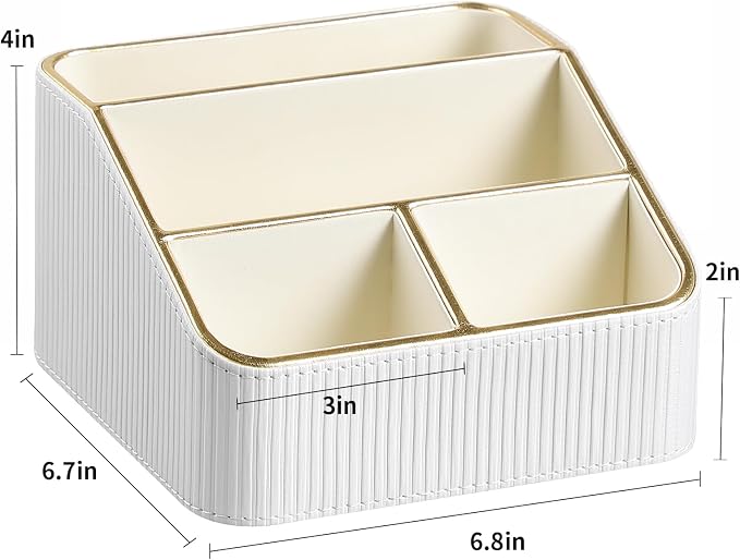 Small Remote Control Holder Bedside Nightstand Organizer Desk Caddy | 4 - Image 7
