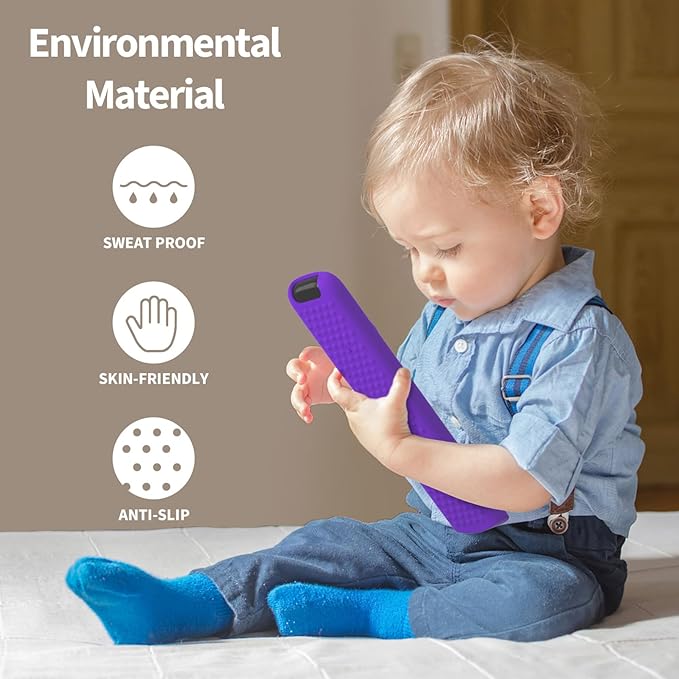 Hi Color Silicone Cover for TCL RC813 FMB1/RC923/RC902V Remote Protective Case Sleeve for TCL Smart TV Remote RC813 FMB1 Case Cover (Purple)