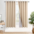 XWZO Total Blackout Curtains for Bedroom- Thermal Insulated, Noise Reducing and by XWZO