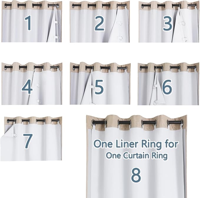 Chyhomenyc 2 Panels 100% Blackout Curtain Liners - Image 2