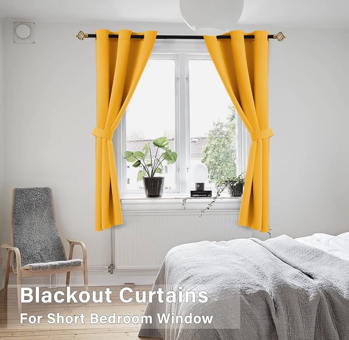 KOUFALL Fun Blackout Curtains for Kids Bedroom, Short Black Out Playroom - Image 2