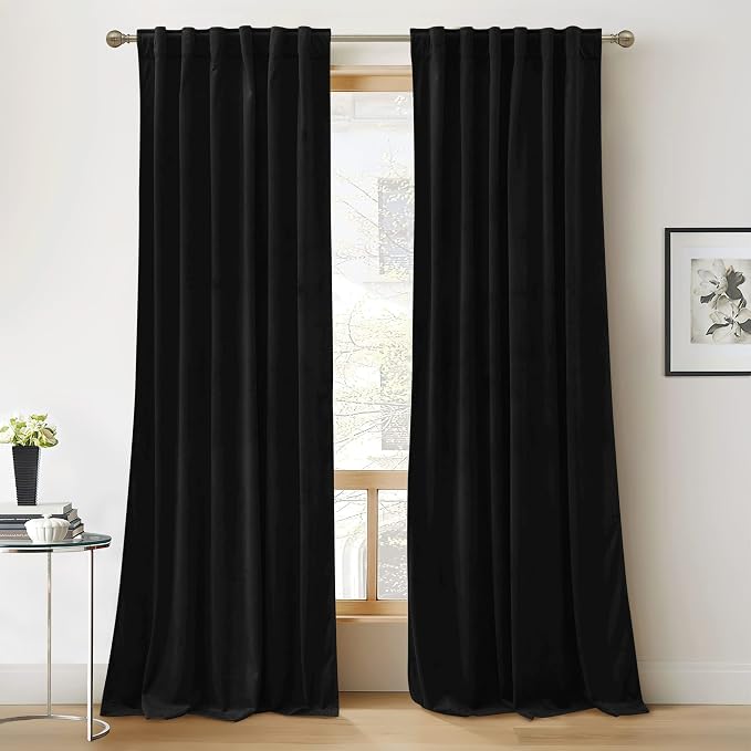 RYB HOME Velvet Curtains 120 inches by RYBHOME