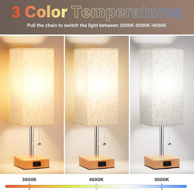 Bedside Lamp for Bedroom Set of 2 - Image 2