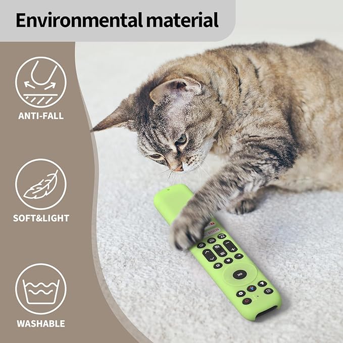 Hi Color Silicone Cover for TCL RC813 FMB1/RC923/RC902V Remote Protective Case Sleeve for TCL Smart TV Remote RC813 FMB1 Case Cover (Glow Green)