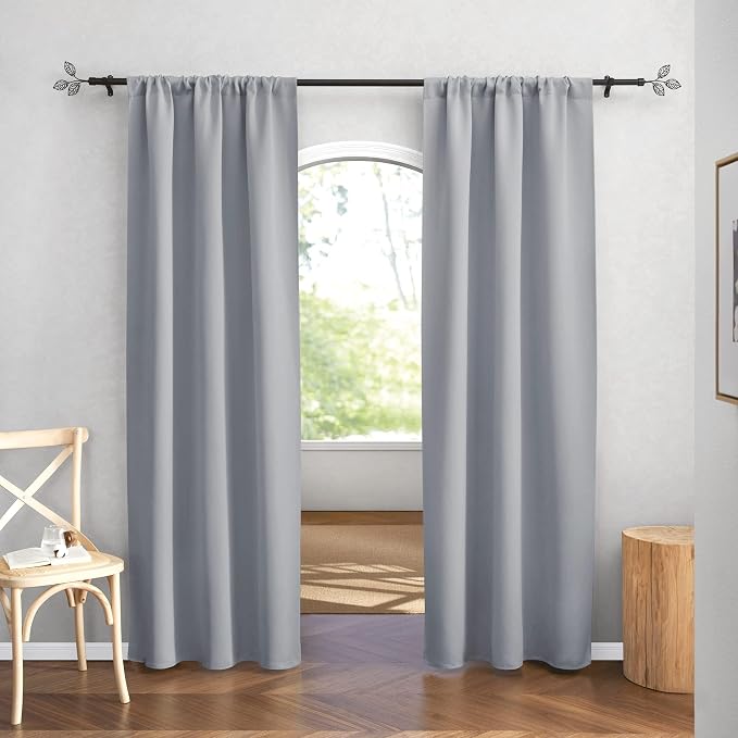 RYB HOME Blackout Curtains for Bedroom Living Dining Room 84 inches Long | - Image 2