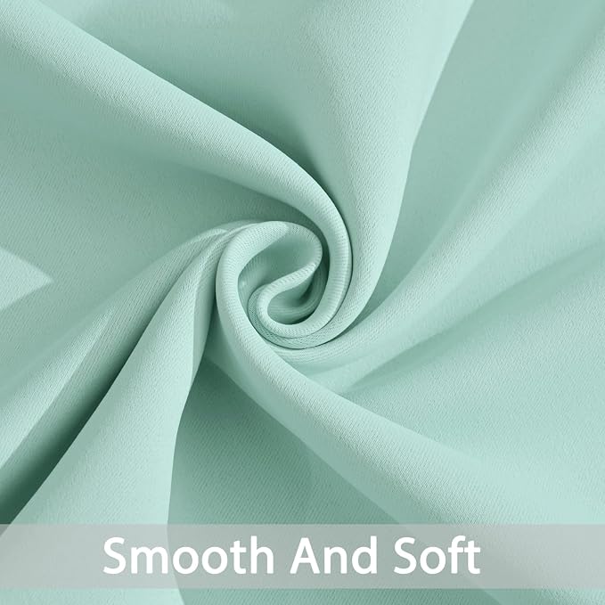 Yakamok Blackout Curtains 38x90 inch Aqua Thermal Drapes-Bedroom | 2 panels - Image 3
