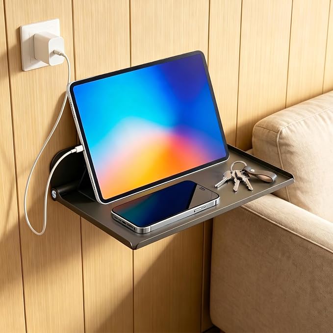 Foldable Wall Shelf, Space Saving Tray by Unknown