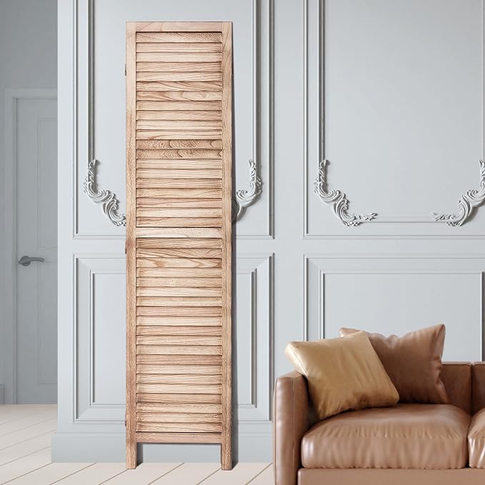 VEVOR Wood Room Divider, 8 Panel Wood Folding Privacy Screen, 66.9 Inches Tall - Image 9