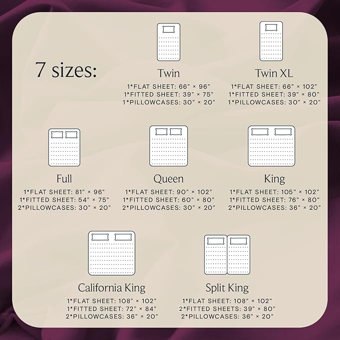 LuxClub 4 PC California King Sheet Set, Deep Pockets Wrinkle Free Cooling Bed Sheets Hotel Bedding for Women, Men, Includes 1 Fitted Sheet, 1 Flat Sheet and 2 Pillowcases-Soft Eggplant